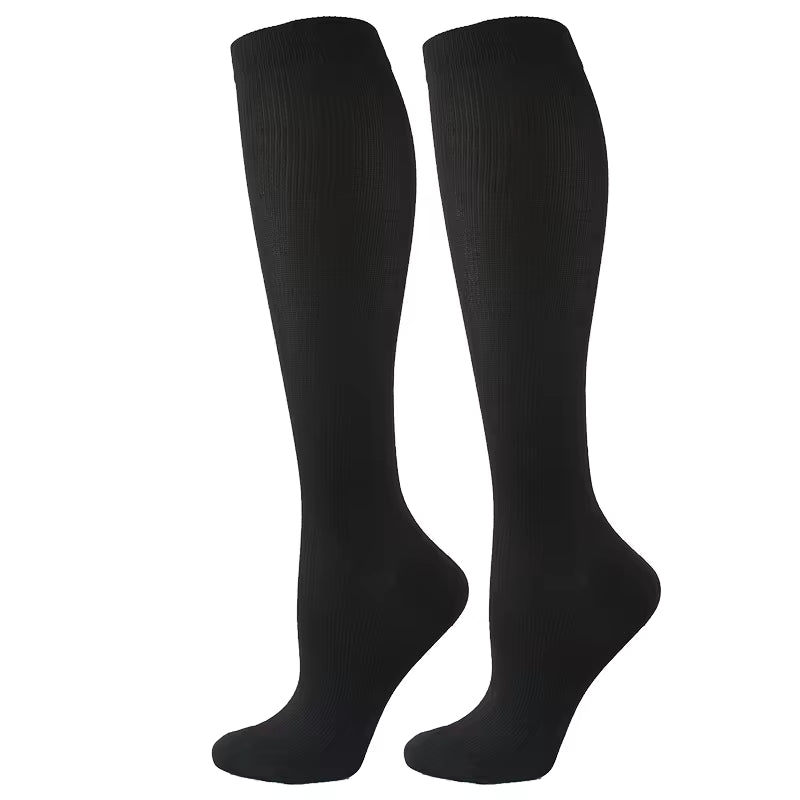 Calcetines de compresión Leviva altos negros